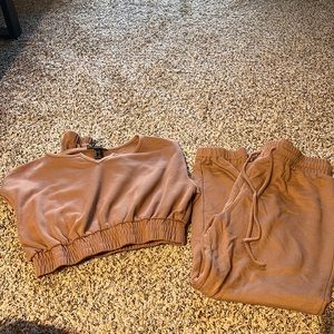 Brown forever 21 sweat suit